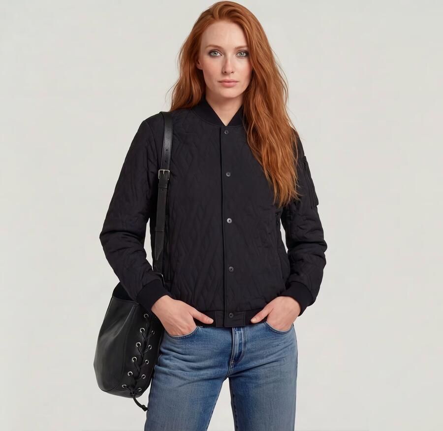 G-Star RAW Quilted Bomberjack Zwart Dames - Foto 4