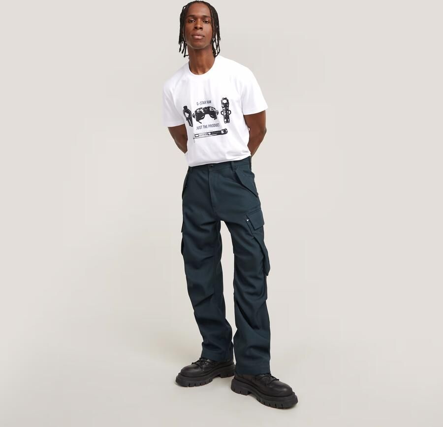 G-Star RAW R-3N Regular Straight Cargo Broek Donkerblauw Heren - Foto 5
