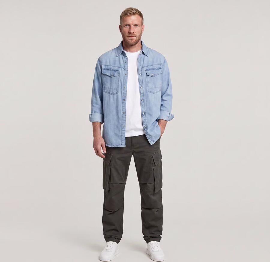 G-Star RAW R-3N Regular Straight Cargobroek Grijs Heren - Foto 5