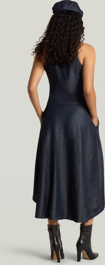 G-Star RAW Racer Maxi Flare-jurk Donkerblauw Dames - Foto 6