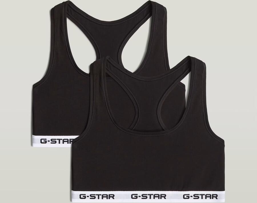 G-Star RAW Racerback Bralette Set van 2 Zwart Dames