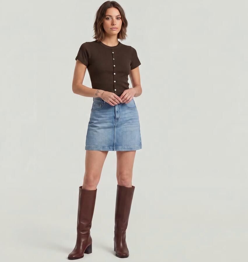 G-Star RAW Radar Rok Midden blauw Dames - Foto 4