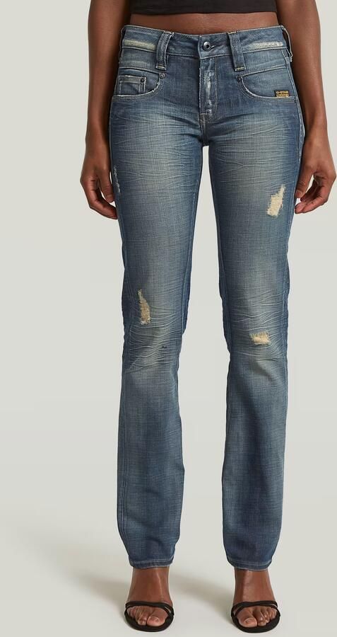 G-Star RAW Radar Slim Straight Jeans Midden blauw Dames