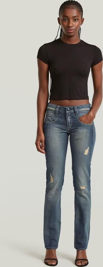G-Star RAW Radar Slim Straight Jeans Midden blauw Dames - Foto 7