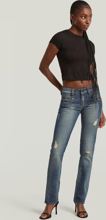 G-Star RAW Radar Slim Straight Jeans Midden blauw Dames - Foto 6