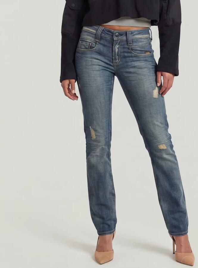 G-Star RAW Radar Slim Straight Jeans Midden blauw Dames - Foto 6