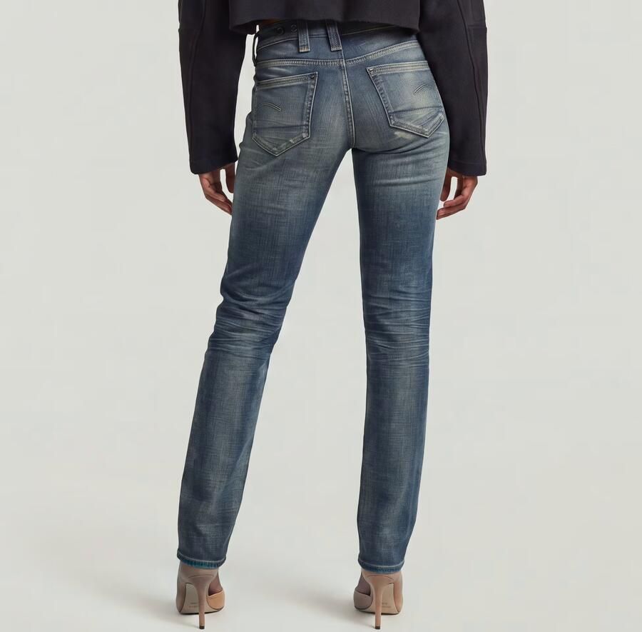 G-Star RAW Radar Slim Straight Jeans Midden blauw Dames - Foto 3