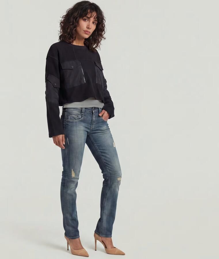 G-Star RAW Radar Slim Straight Jeans Midden blauw Dames - Foto 5