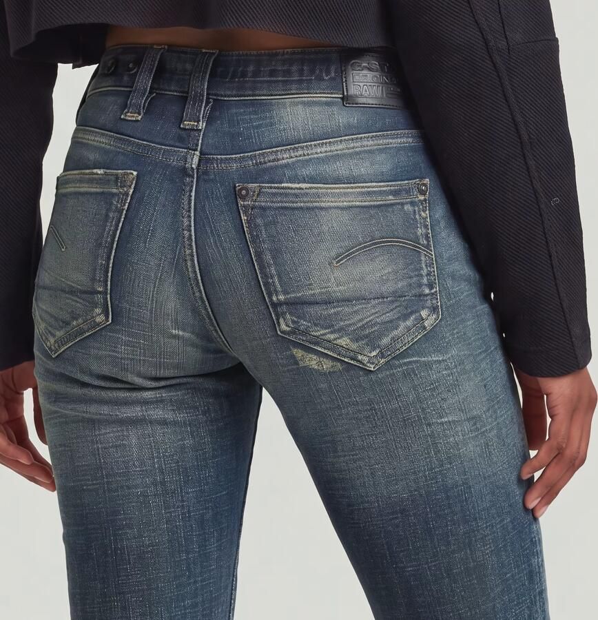 G-Star RAW Radar Slim Straight Jeans Midden blauw Dames - Foto 4