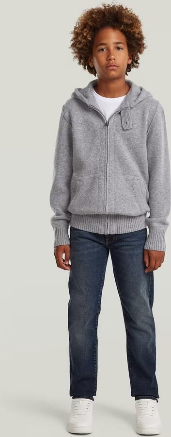 G-Star RAW Rag Hooded Full Zip Trui voor jongens Grijs jongens - Foto 6