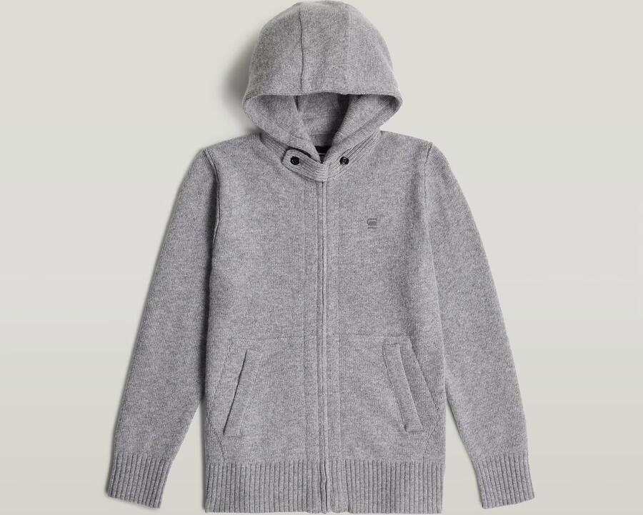 G-Star RAW Rag Hooded Full Zip Trui voor jongens Grijs jongens - Foto 3