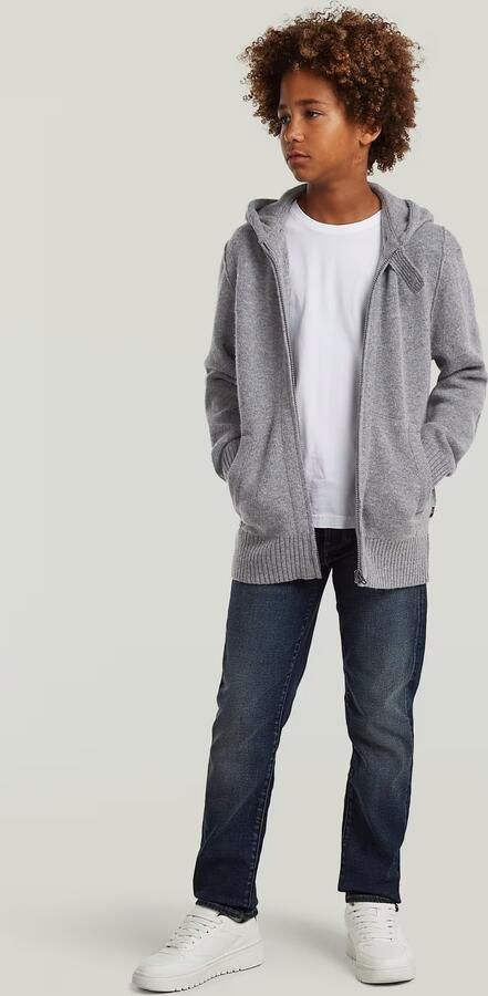 G-Star RAW Rag Hooded Full Zip Trui voor jongens Grijs jongens - Foto 4