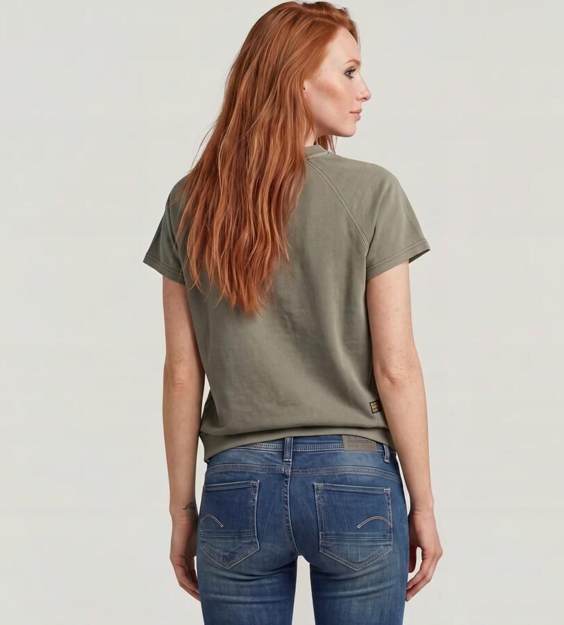 G-Star RAW Raglan T-Shirt Bruin Dames - Foto 4