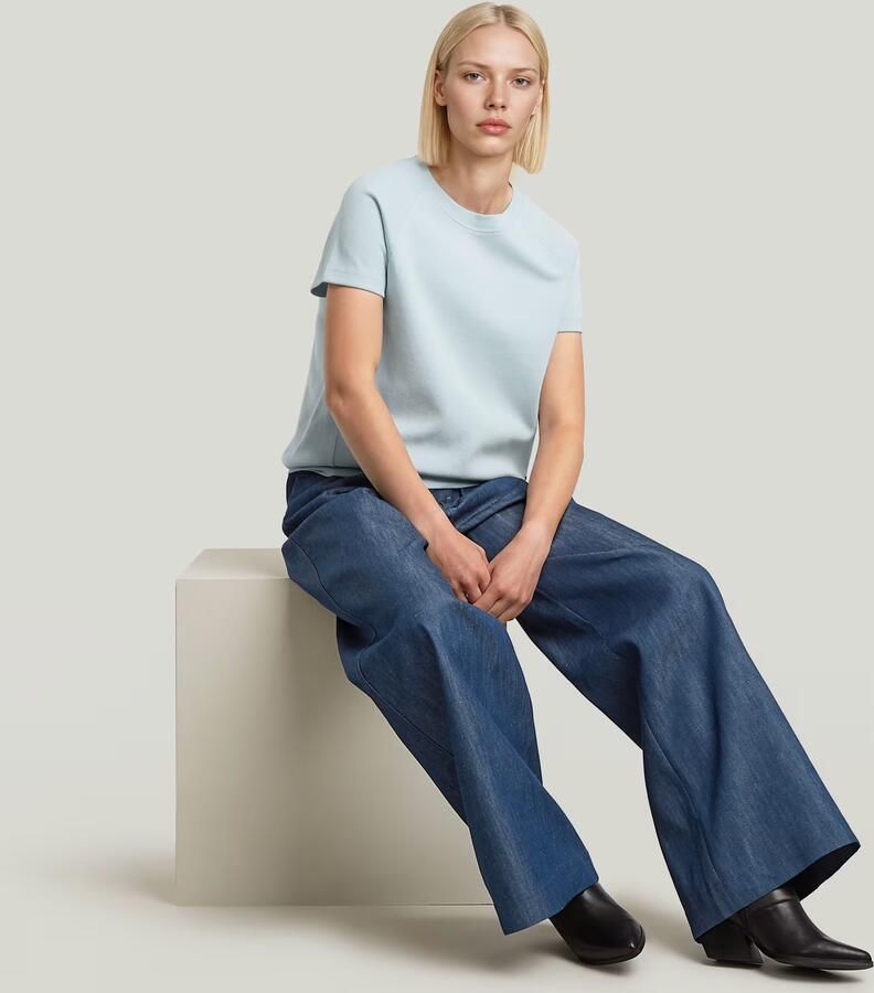 G-Star RAW Raglan T-shirt Lichtblauw Dames