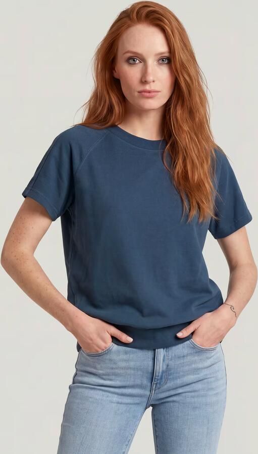 G-Star RAW Raglan T-Shirt Midden blauw Dames - Foto 5