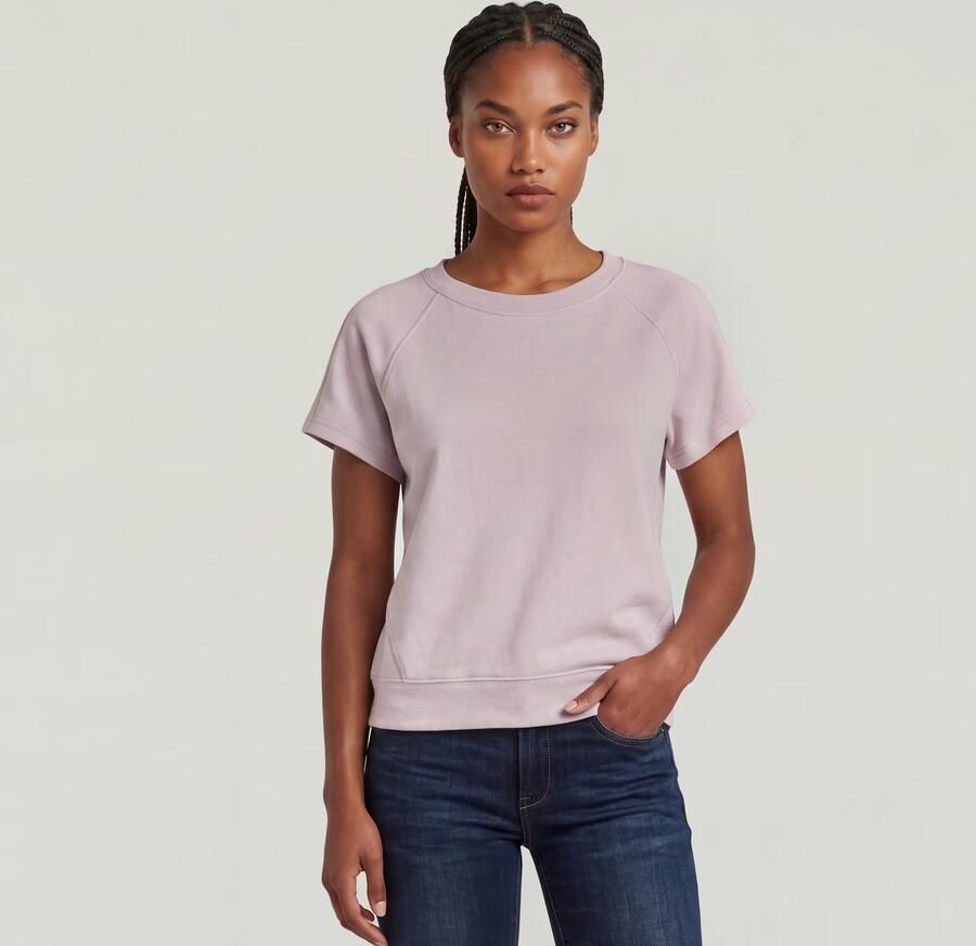 G-Star Raw Regular fit T-shirt met logopatch model 'Raglan' - Foto 4