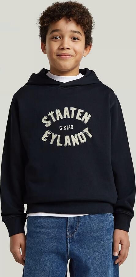G-Star RAW Rand Hoodie voor jongens Donkerblauw jongens