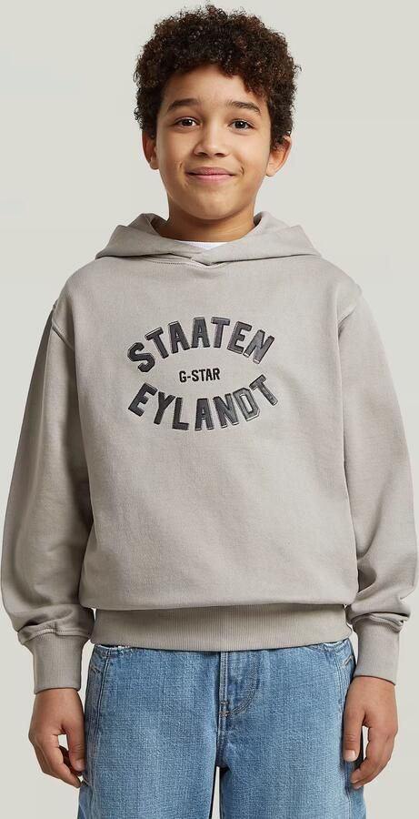 G-Star RAW Rand Hoodie voor jongens Grijs jongens