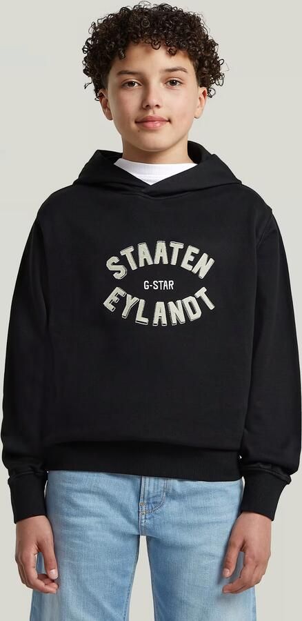 G-Star RAW Rand Hoodie voor jongens Zwart jongens