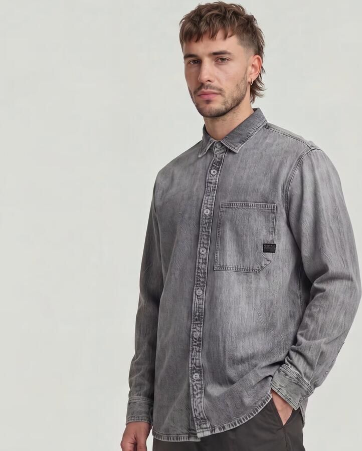 G-Star Raw Overhemd Lange Mouw Regular 1 Pkt Shirt Ls - Foto 4