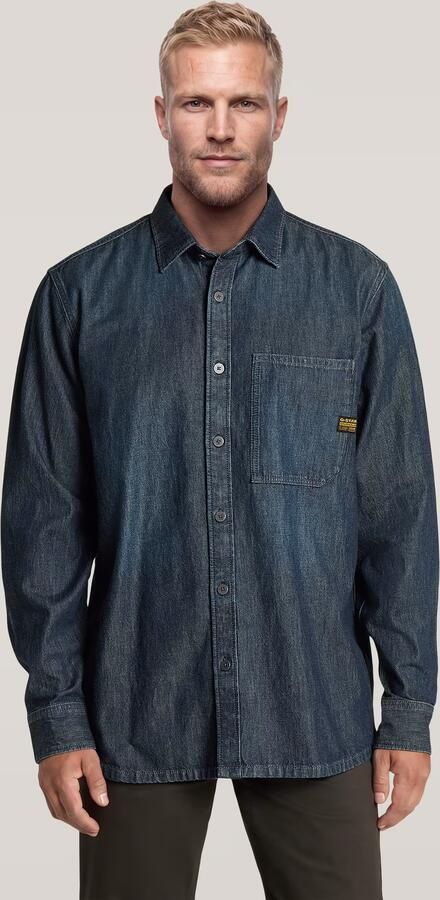 G-Star RAW Regular 1-Pocket Overhemd Donkerblauw Heren