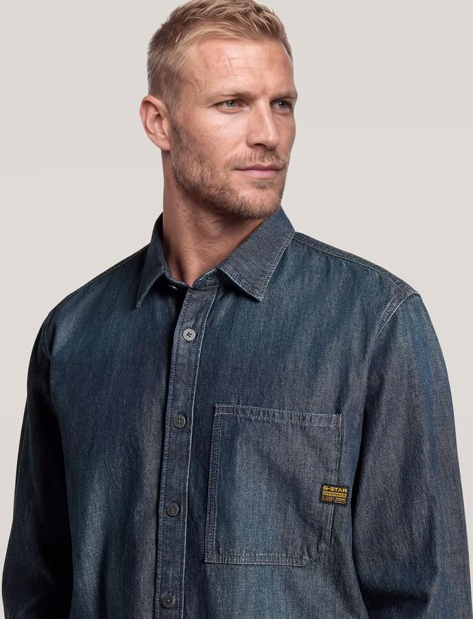 G-Star RAW Regular 1-Pocket Overhemd Donkerblauw Heren - Foto 4