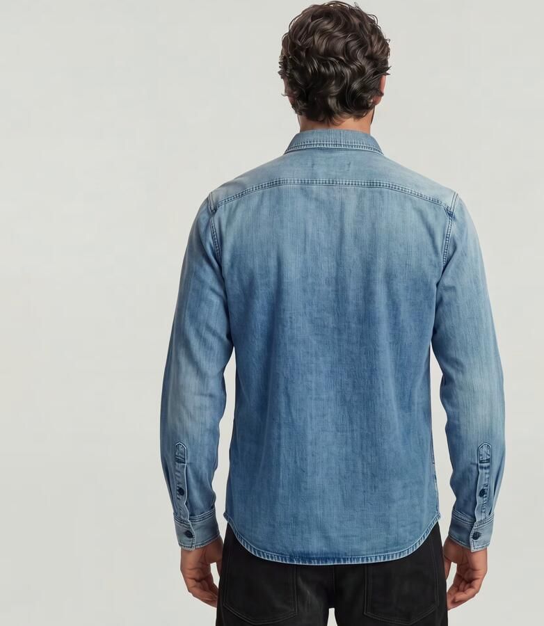G-Star Raw Overhemd Lange Mouw D27083-D252 REGULAR 1-PKT SHIRT LS-H941 ANTIQUE BLUE KYANITE - Foto 4