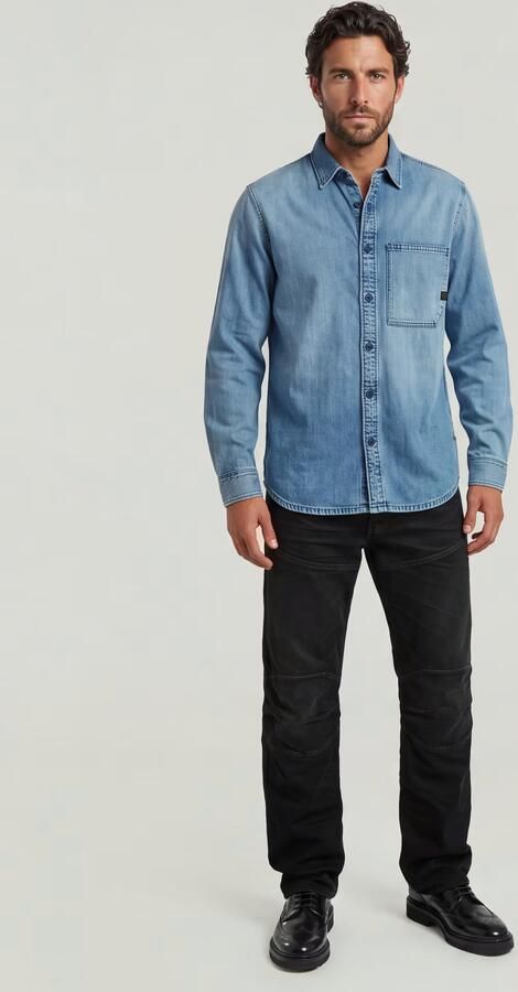 G-Star Raw Overhemd Lange Mouw D27083-D252 REGULAR 1-PKT SHIRT LS-H941 ANTIQUE BLUE KYANITE - Foto 6