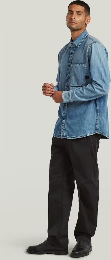 G-Star Raw Overhemd Lange Mouw D27083-D252 REGULAR 1-PKT SHIRT LS-H941 ANTIQUE BLUE KYANITE - Foto 7