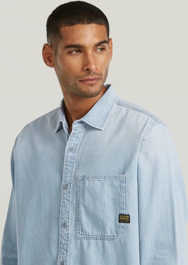G-Star RAW Regular 1-Pocket Overhemd Lichtblauw Heren - Foto 4