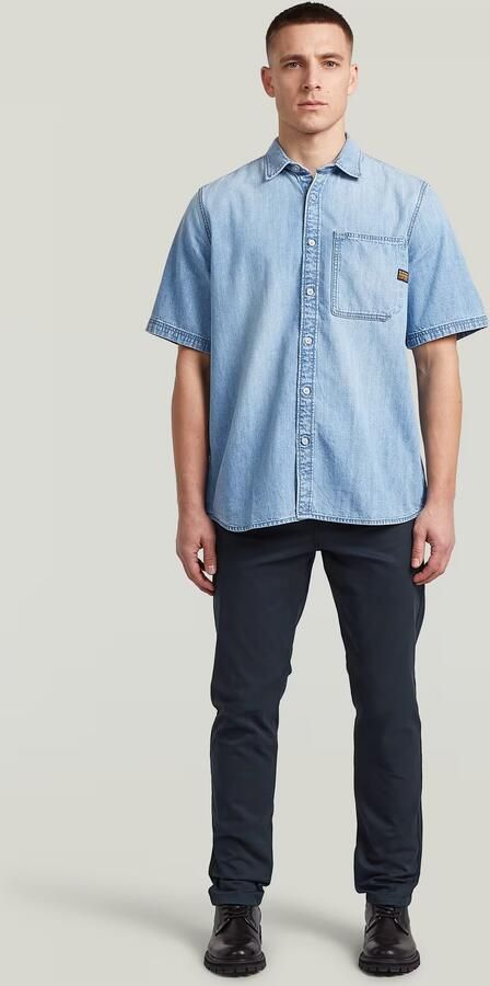 G-Star RAW Regular 1-Pocket Overhemd Midden blauw Heren - Foto 6
