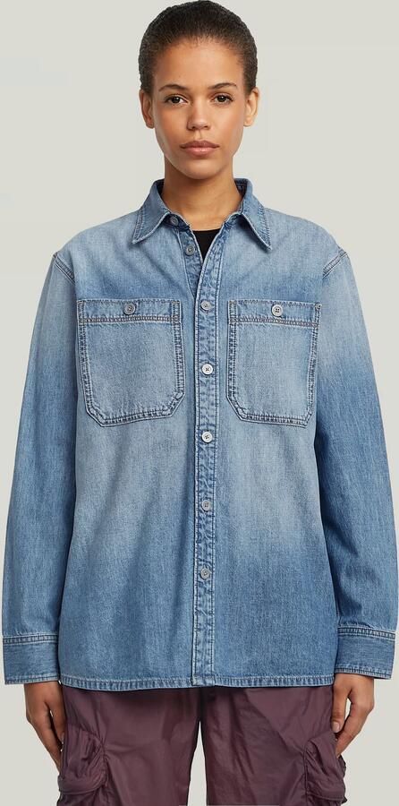 G-Star RAW Regular 2-Pocket Overhemd Lichtblauw Dames - Foto 7