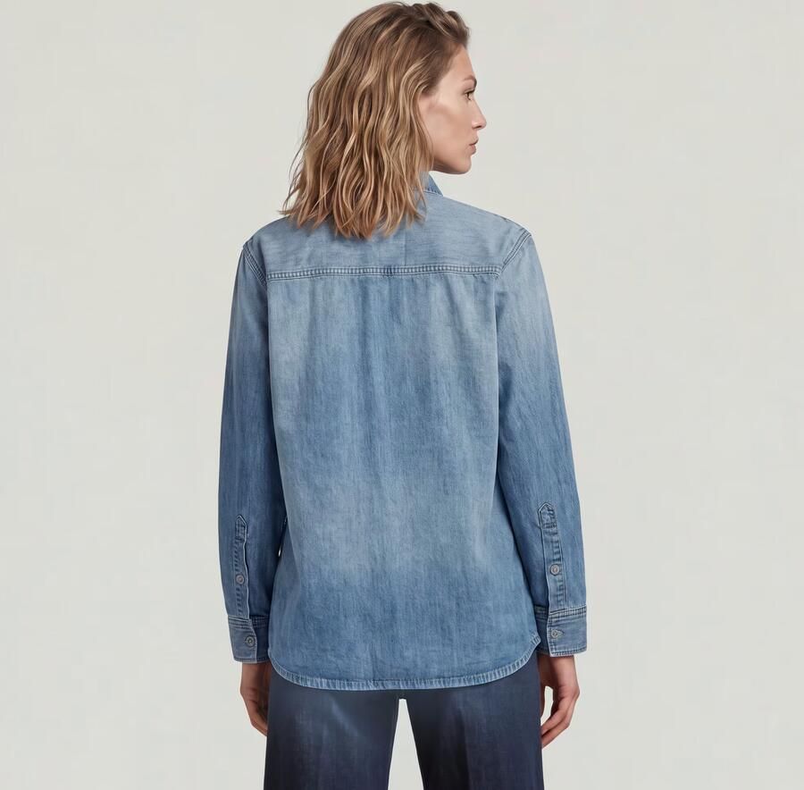 G-Star RAW Regular 2-Pocket Overhemd Lichtblauw Dames - Foto 3