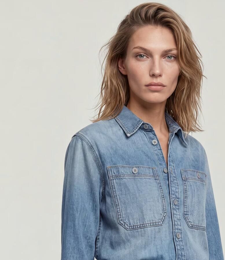 G-Star RAW Regular 2-Pocket Overhemd Lichtblauw Dames - Foto 5