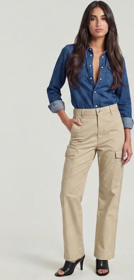G-Star RAW Regular Cargo Broek Beige Dames - Foto 6
