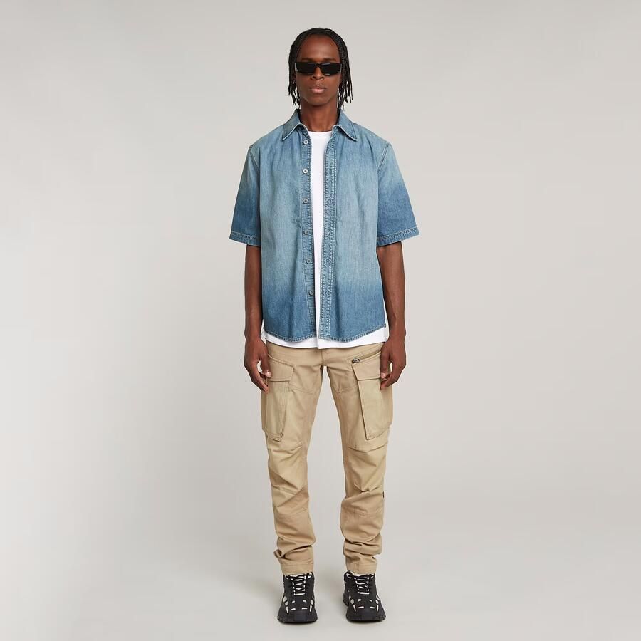 G-Star Raw Regular fit jeansoverhemd met 1 2-mouwen