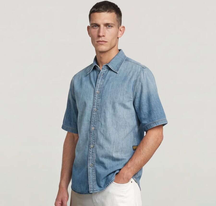 G-Star Raw Regular fit jeansoverhemd met 1 2-mouwen - Foto 8