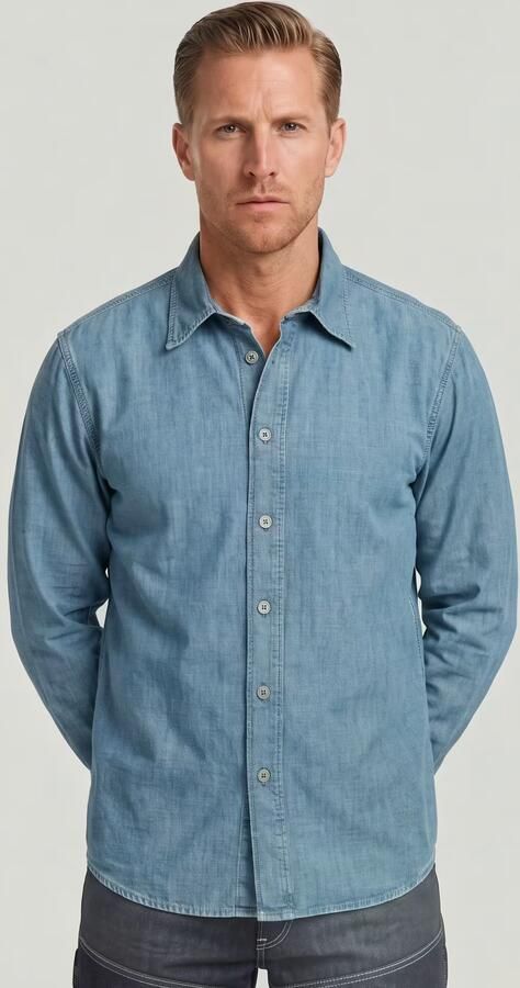 G-Star RAW Regular Denim Shirt Lichtblauw Heren - Foto 10