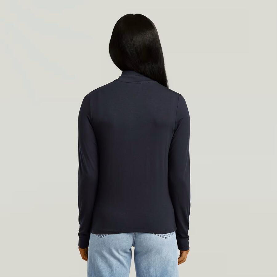 G-Star RAW Regular Mock T-shirt Donkerblauw Dames - Foto 2