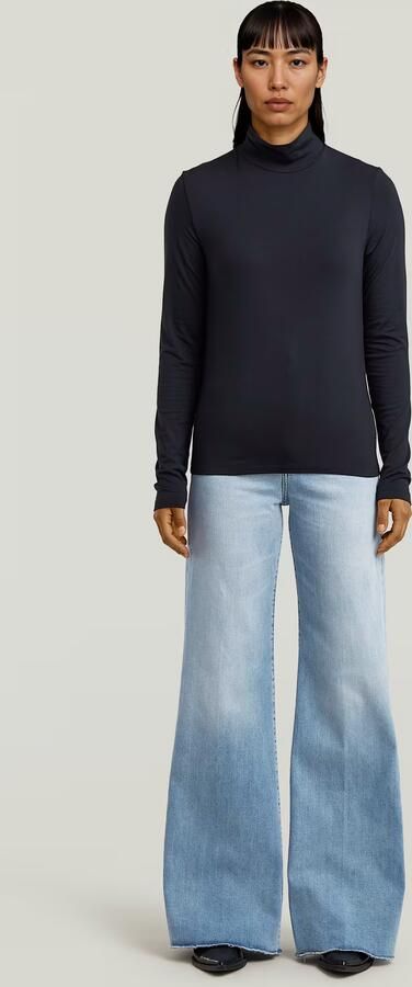 G-Star RAW Regular Mock T-shirt Donkerblauw Dames - Foto 6