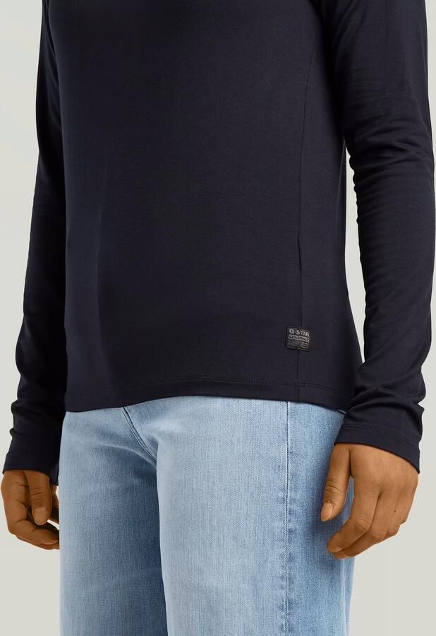 G-Star RAW Regular Mock T-shirt Donkerblauw Dames - Foto 4