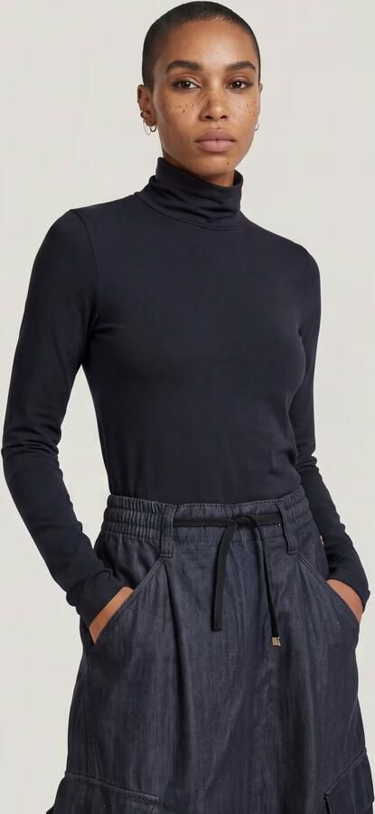 G-Star RAW Regular Mock T-shirt Donkerblauw Dames - Foto 5