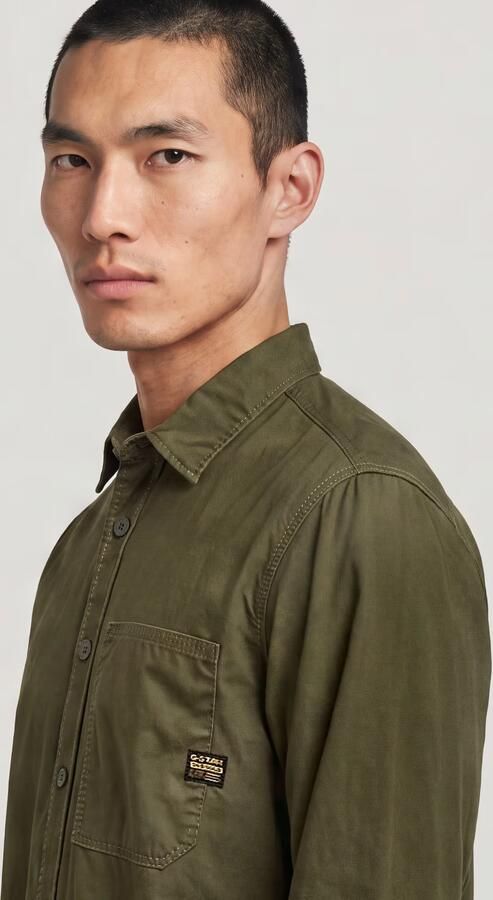G-Star RAW Regular One Pocket Overhemd Bruin Heren - Foto 6