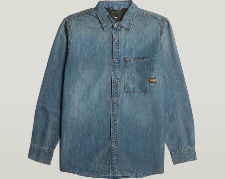 G-Star RAW Regular One-Pocket Overhemd Lichtblauw Heren - Foto 3