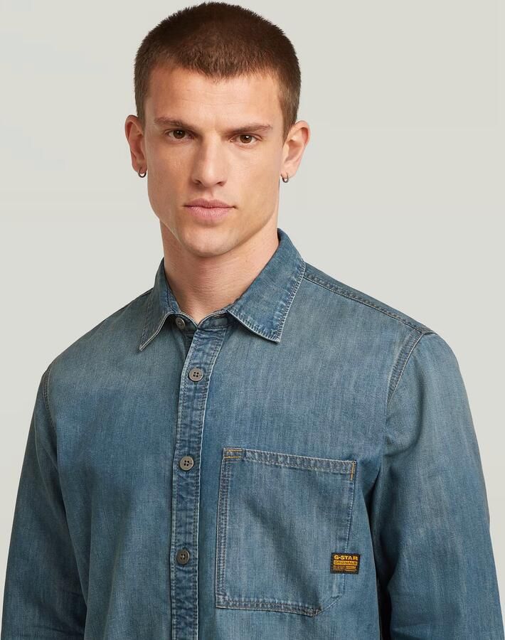 G-Star RAW Regular One-Pocket Overhemd Lichtblauw Heren - Foto 5