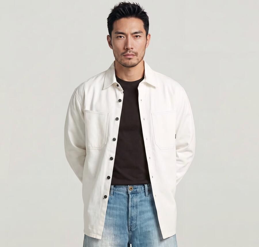 G-Star RAW Relaxed 2-Pocket Overhemd Wit Heren - Foto 3