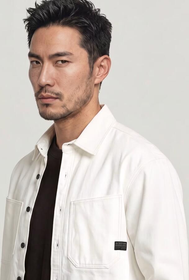G-Star RAW Relaxed 2-Pocket Overhemd Wit Heren - Foto 6