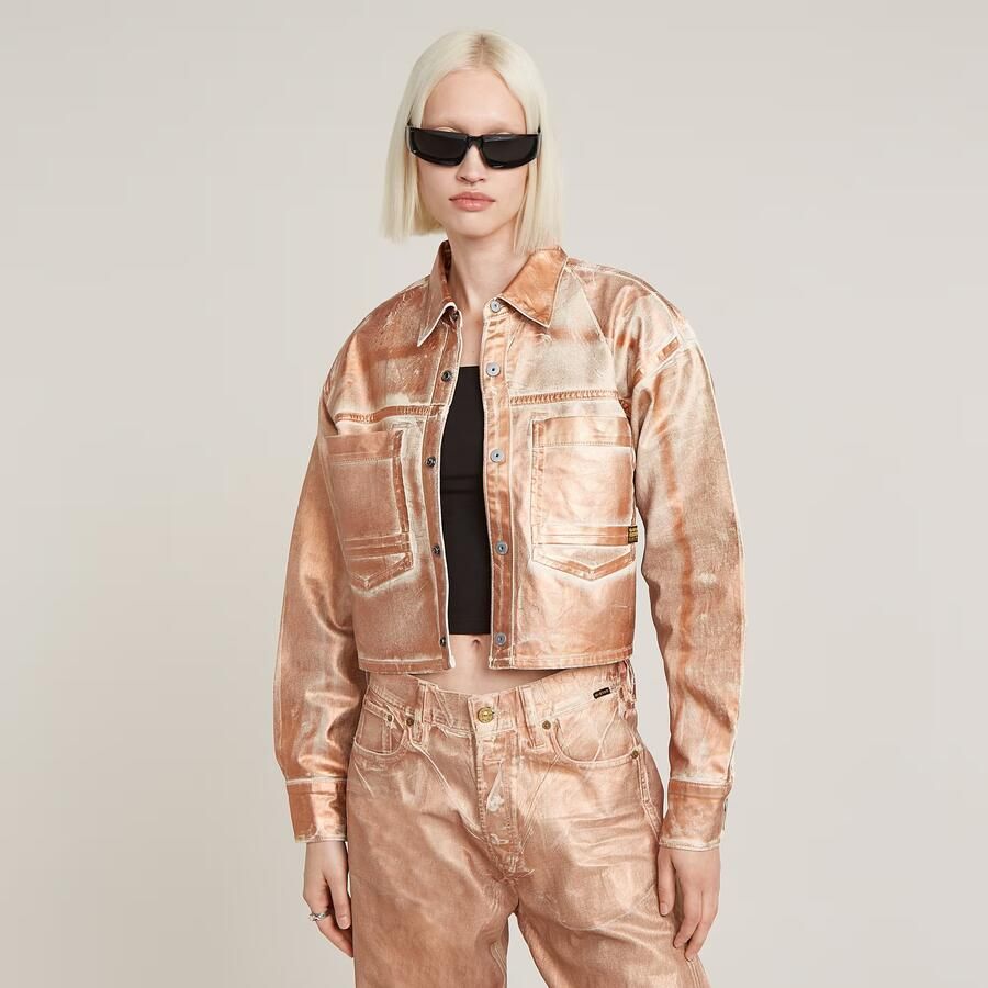 G-Star RAW Relaxed 2-Pocket Overshirt Roze Dames - Foto 7