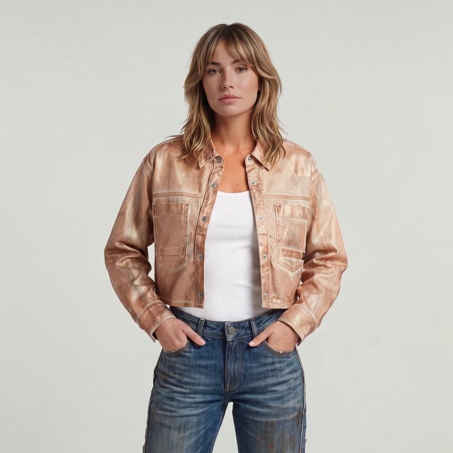 G-Star RAW Relaxed 2-Pocket Overshirt Roze Dames - Foto 3