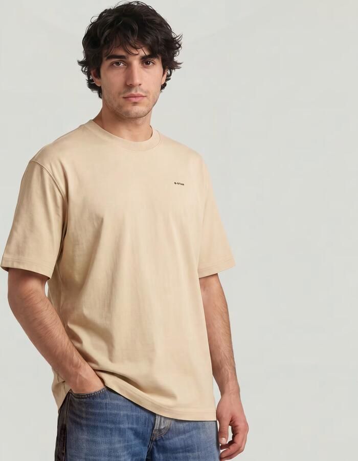 G-Star RAW Relaxed Base T-Shirt Beige Heren - Foto 4